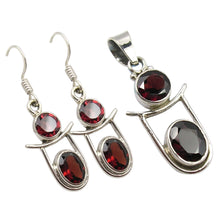 Ember Soul – Sterling Silver and Garnet Set
