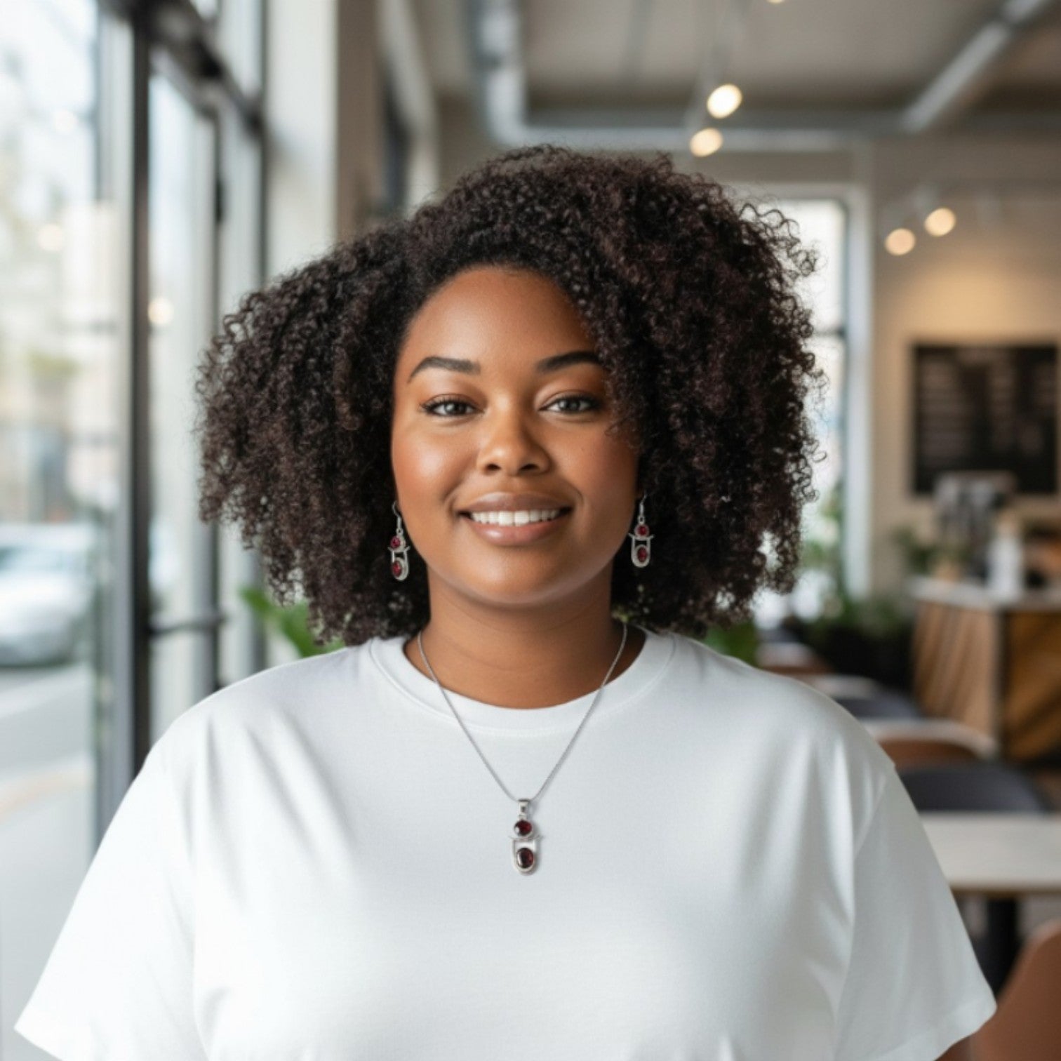Ember Soul – Sterling Silver and Garnet Set