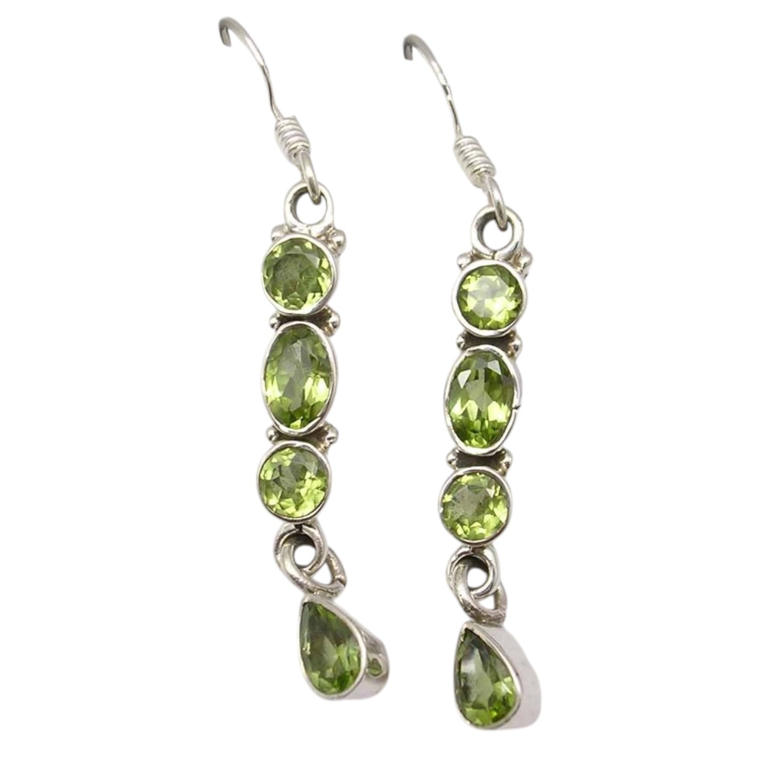 Verdant Spirit – Sterling Silver and Peridot Drop Earrings