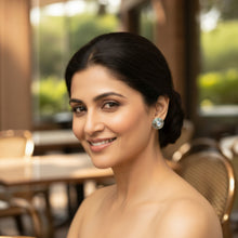 Celestial Calm – Sterling Silver Opal Stud Earrings