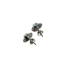 Celestial Calm – Sterling Silver Opal Stud Earrings