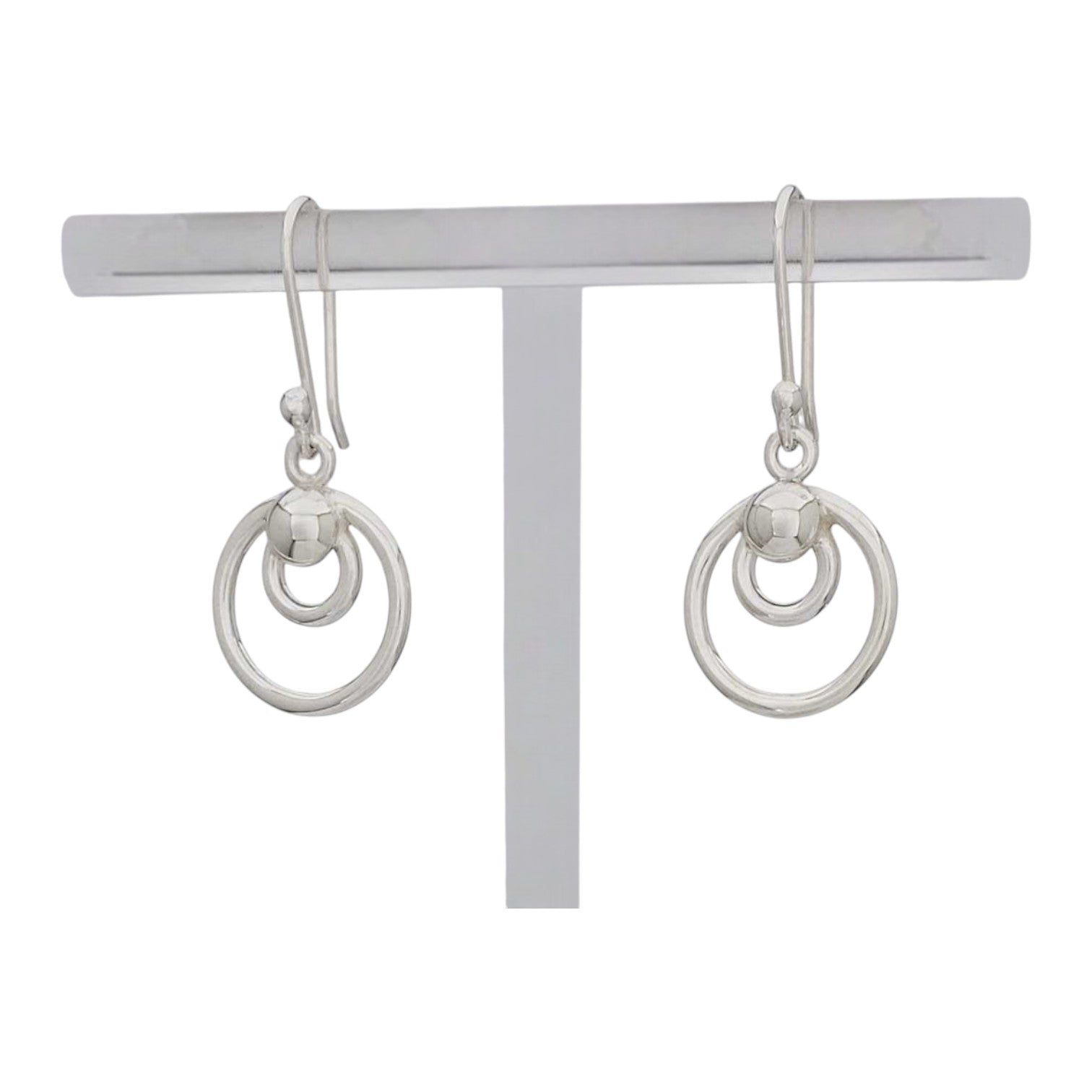 Circle of Light – Sterling Silver Earrings