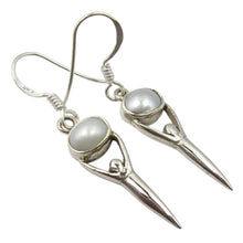 Goddess Rising – Sterling Silver and Pearl Earrings