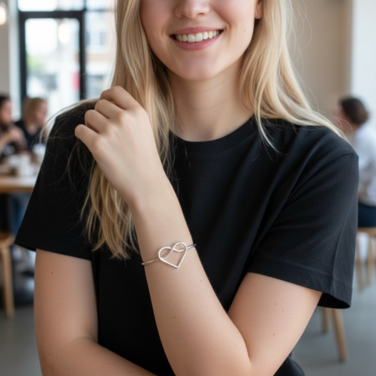 Open Heart – Sterling Silver Cuff Bracelet