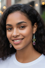 Topaz & Tourmaline Dangle Earrings
