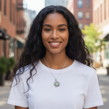 Celestial Dawn – Sterling Silver and Chalcedony Sun Pendant