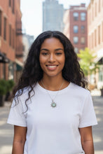 Celestial Dawn – Sterling Silver and Chalcedony Sun Pendant