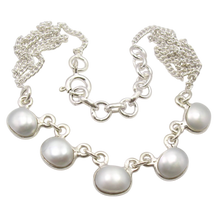 Moonlight Grace – Sterling Silver Pearl Necklace