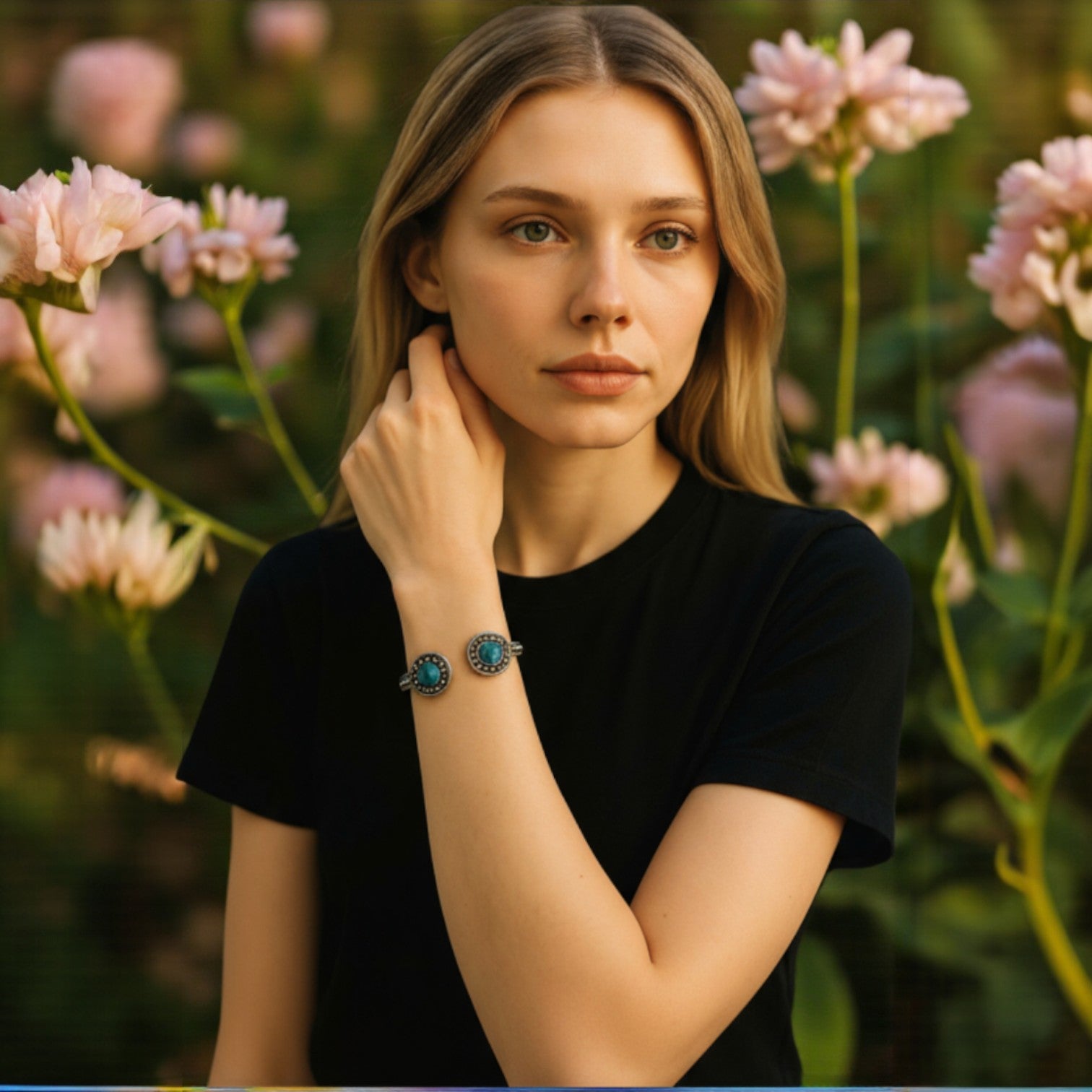 Spirit of the Sky – Sterling Silver Turquoise Cuff Bracelet