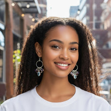 Harmony Cascade – Sterling Silver Multi-Gem Earrings