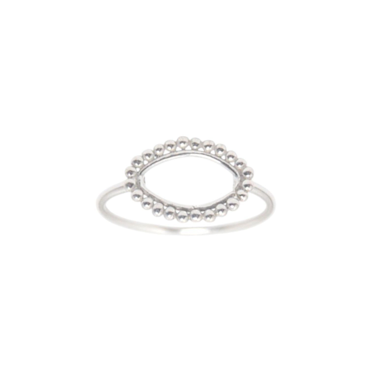 Silver Beaded Ring